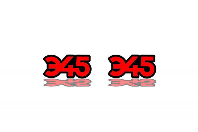 Chrysler emblem for fenders with 345 logo (type 2) Chrysler emblems decoinfabric BLACK RED