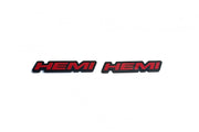 Chrysler emblem for fenders with HEMI logo (type 2) Chrysler emblems decoinfabric BLACK RED
