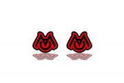 Chrysler emblem for fenders with Mopar logo (type 4) Chrysler emblems decoinfabric RED BLACK