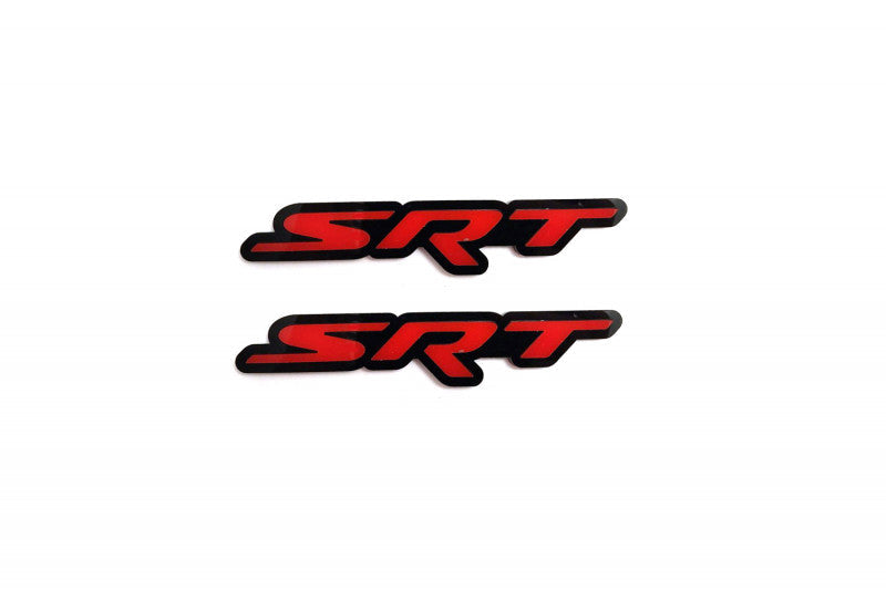Chrysler emblem for fenders with SRT logo Chrysler emblems decoinfabric BLACK RED