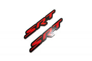 Chrysler Emblem & Badges set with SRT logo Chrysler emblems decoinfabric BLACK RED