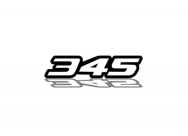 Chrysler Radiator grille emblem with 345 logo Chrysler emblems decoinfabric BLACK WHITE