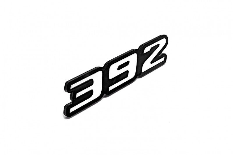 Chrysler Radiator grille emblem with 392 logo Chrysler emblems decoinfabric BLACK WHITE