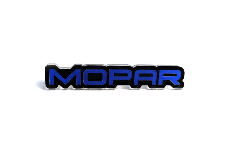 Chrysler Radiator grille emblem with Mopar logo Chrysler emblems decoinfabric BLACK BLUE