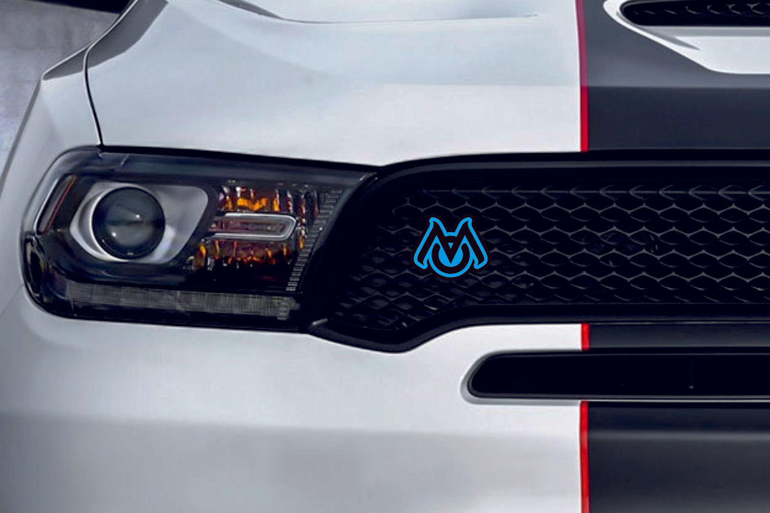 Chrysler Radiator grille emblem with Mopar logo (type 4) - decoinfabric