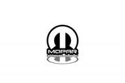 Chrysler Emblem & Badges set with Mopar logo (Type 5) Chrysler emblems decoinfabric BLACK WHITE