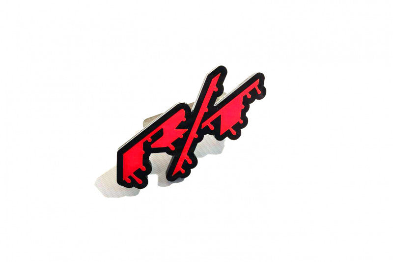 Chrysler Radiator grille emblem with R/T Blood logo Chrysler emblems decoinfabric BLACK RED