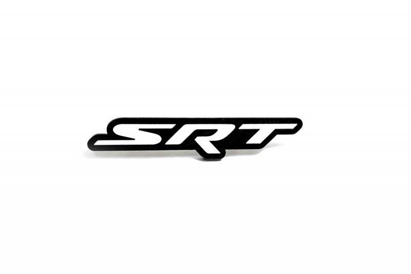 Chrysler Radiator grille emblem with SRT logo Chrysler emblems decoinfabric BLACK WHITE