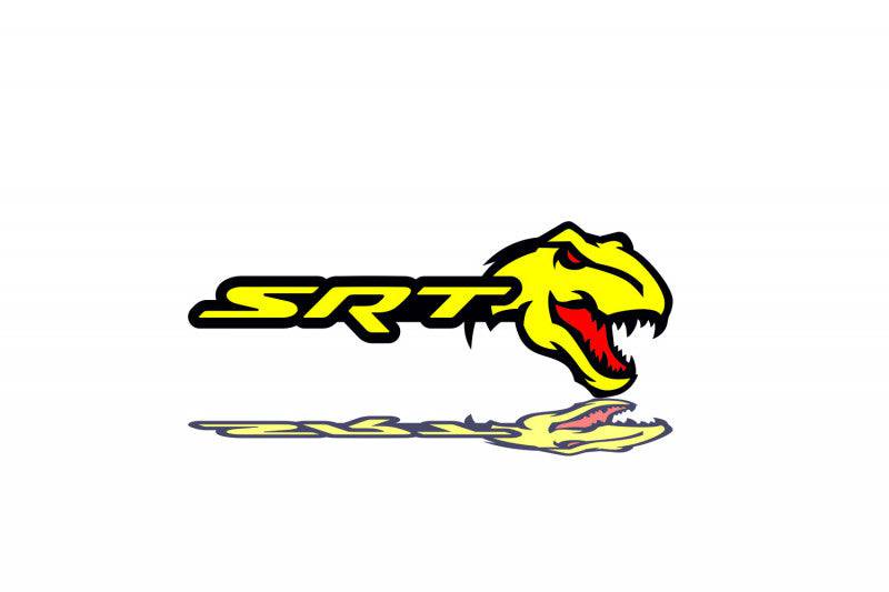Chrysler tailgate trunk rear emblem with SRT + Tirex logo (type 2) Chrysler emblems decoinfabric