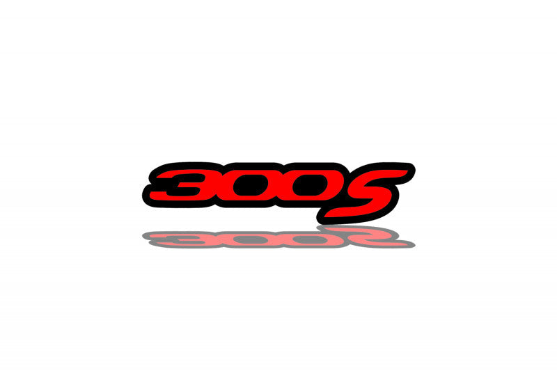 Chrysler tailgate trunk rear emblem with 300S logo Chrysler emblems decoinfabric BLACK RED