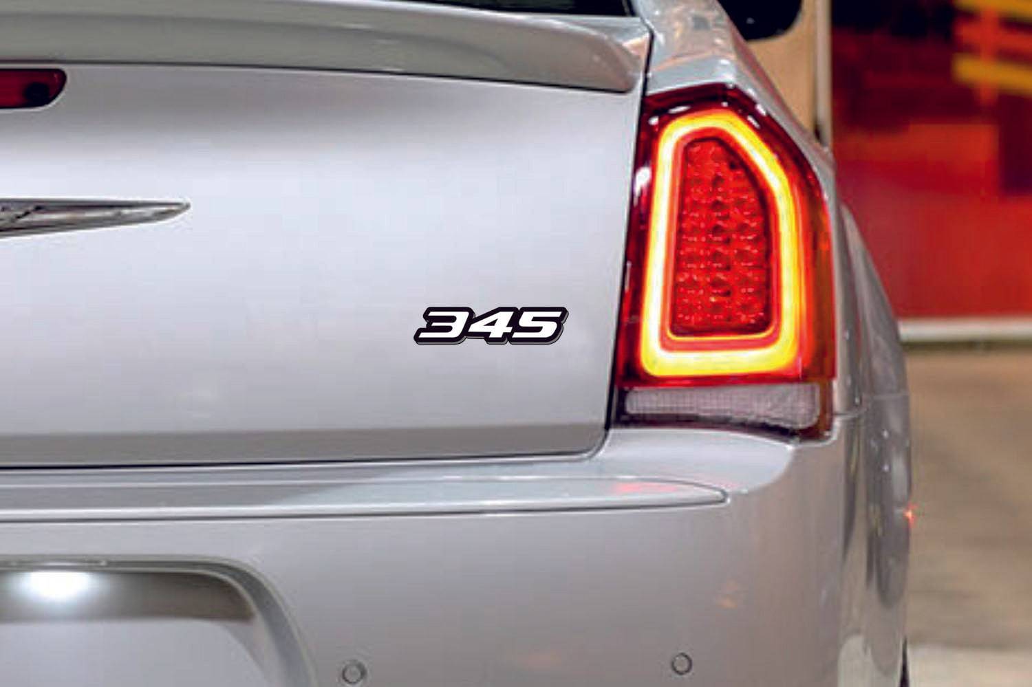 Dodge tailgate trunk rear emblem with 345 logo