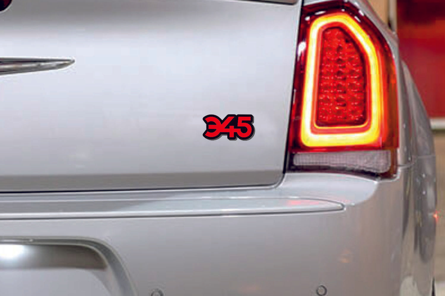 Chrysler tailgate trunk rear emblem with 345 logo (Type 2) Chrysler emblems decoinfabric