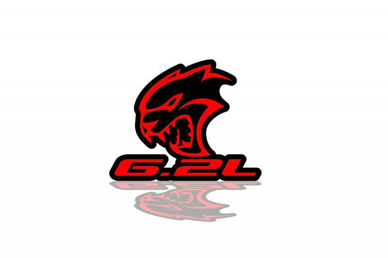 Chrysler Emblem & Badges set with Hellcat 6.2L logo Chrysler emblems decoinfabric BLACK RED