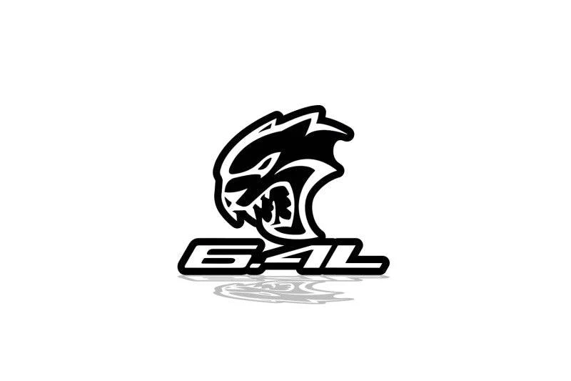 Chrysler Radiator grille emblem with Hellcat 6.4L logo Chrysler emblems decoinfabric