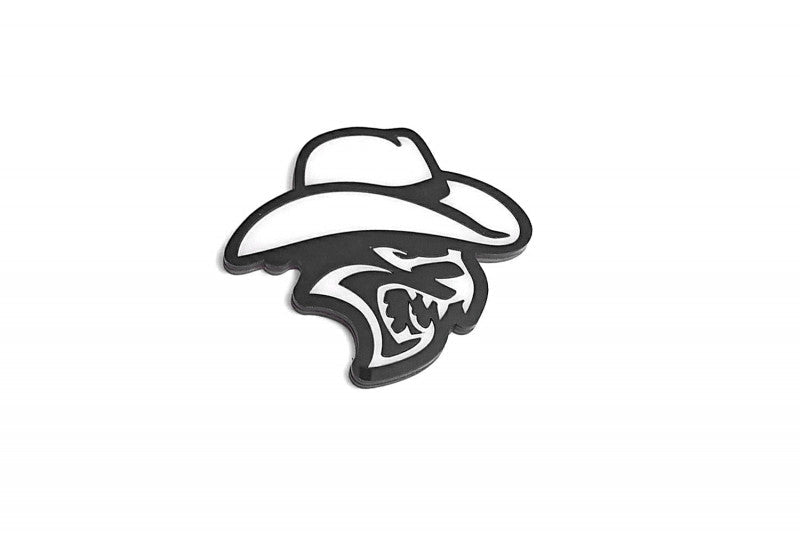 Chrysler tailgate trunk rear emblem with Hellcat Cowboy logo Chrysler emblems decoinfabric