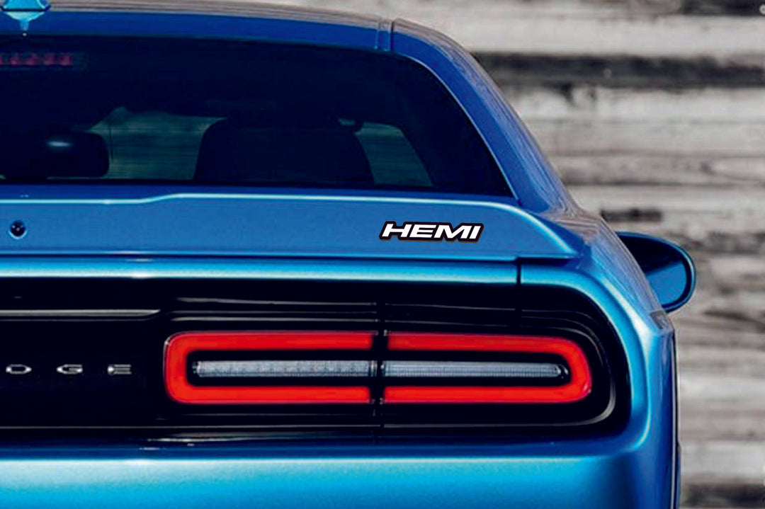 Chrysler tailgate trunk rear emblem with HEMI logo (Type 2) Chrysler emblems decoinfabric