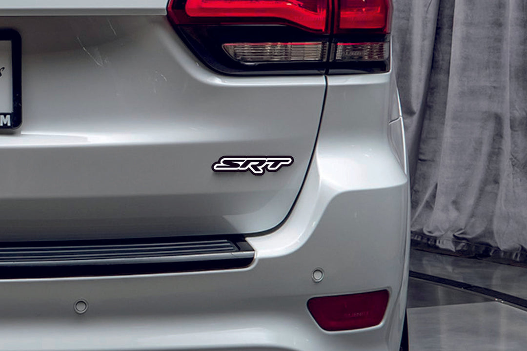 Chrysler tailgate trunk rear emblem with SRT logo (Type 2) Chrysler emblems decoinfabric