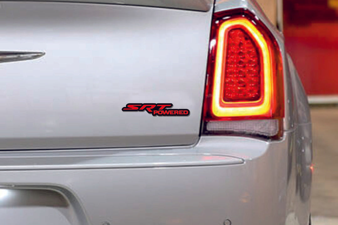 Chrysler Emblem & Badge Set - Grille and Tailgate SRT Powered logo Chrysler emblems decoinfabric