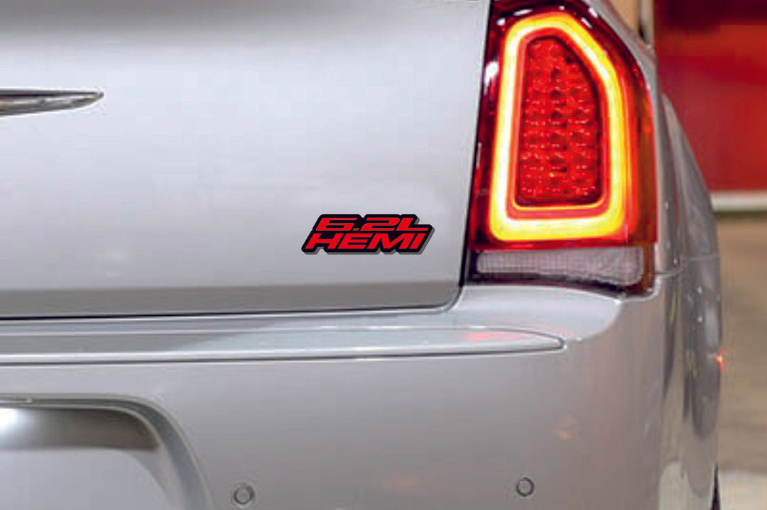 Jeep tailgate trunk rear emblem with 6.2L Hemi logo Jeep emblems decoinfabric