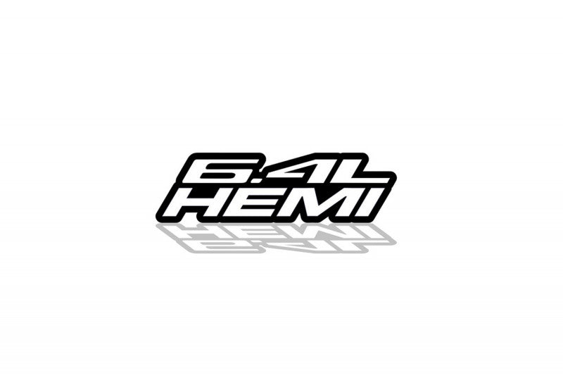 Jeep tailgate trunk rear emblem with 6.4L Hemi logo Chrysler emblems decoinfabric BLACK WHITE