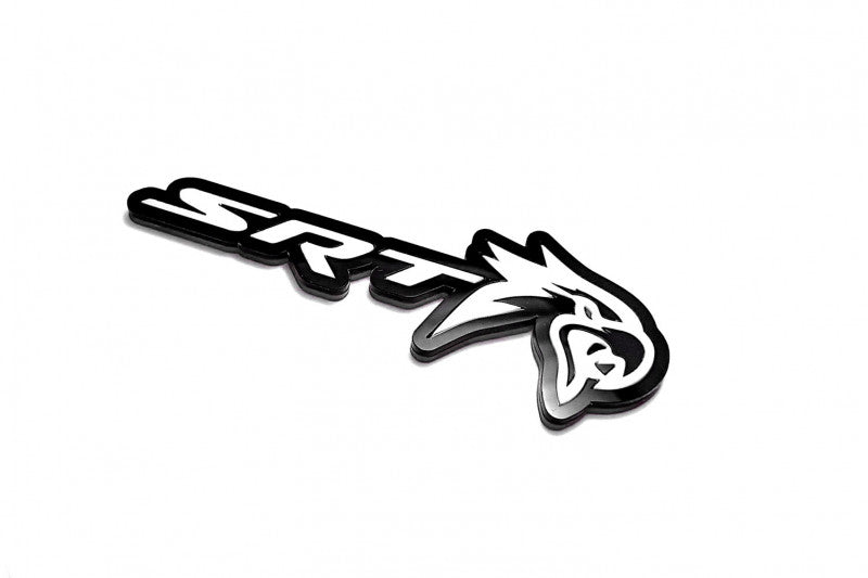 Jeep Emblem & Badges set with SRT Trackhawk logo Jeep emblems decoinfabric BLACK WHITE
