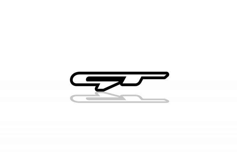 KIA tailgate trunk rear emblem with GT logo KIA emblems decoinfabric BLACK WHITE