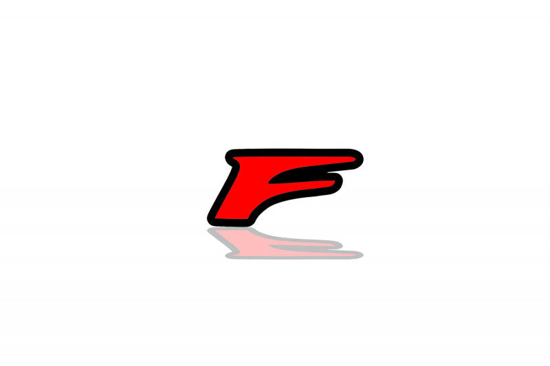 Lexus Radiator grille emblem with F Sport logo (Type 3) Lexus emblems decoinfabric BLACK RED