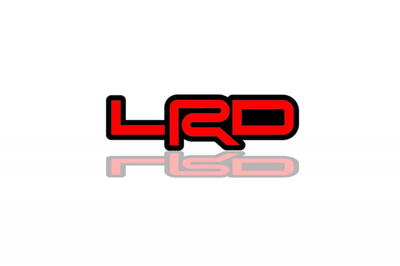 Lexus tailgate trunk rear emblem with LRD logo (type 2) Lexus emblems decoinfabric BLACK RED