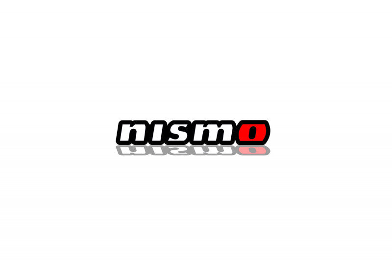 Nissan tailgate trunk rear emblem with Nismo logo Nissan emblems decoinfabric BLACK WHITE