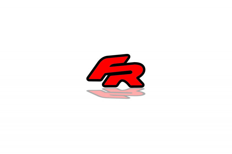 Seat tailgate trunk rear emblem with FR logo Seat emblems decoinfabric BLACK RED