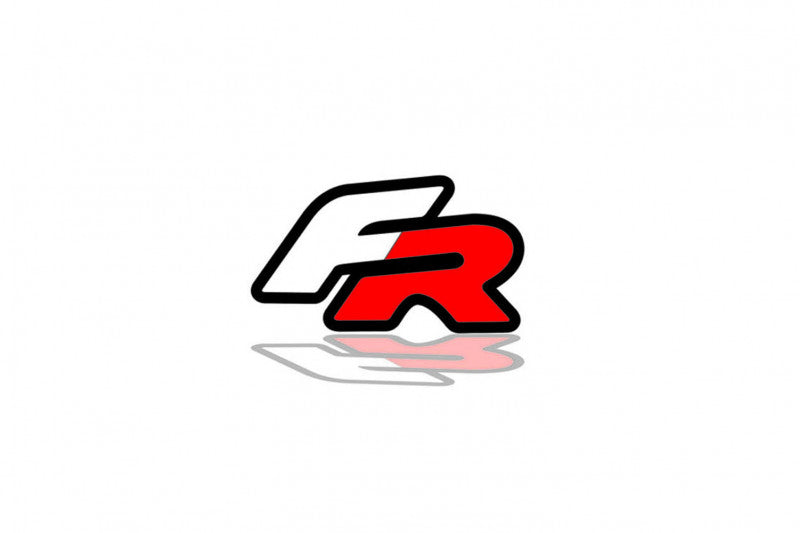 Seat tailgate trunk rear emblem with FR logo (type 2) Seat emblems decoinfabric BLACK RED