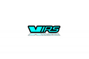 Skoda tailgate trunk rear emblem with VRS logo (Type 2) Skoda emblems decoinfabric BLACK LIGHT BLUE