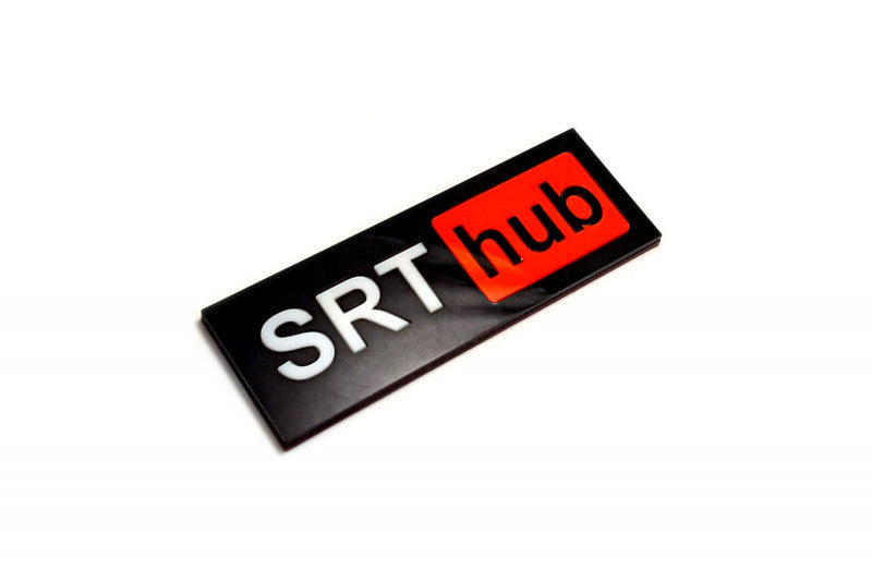 Chrysler tailgate trunk rear emblem with SRT HUB logo Chrysler emblems decoinfabric