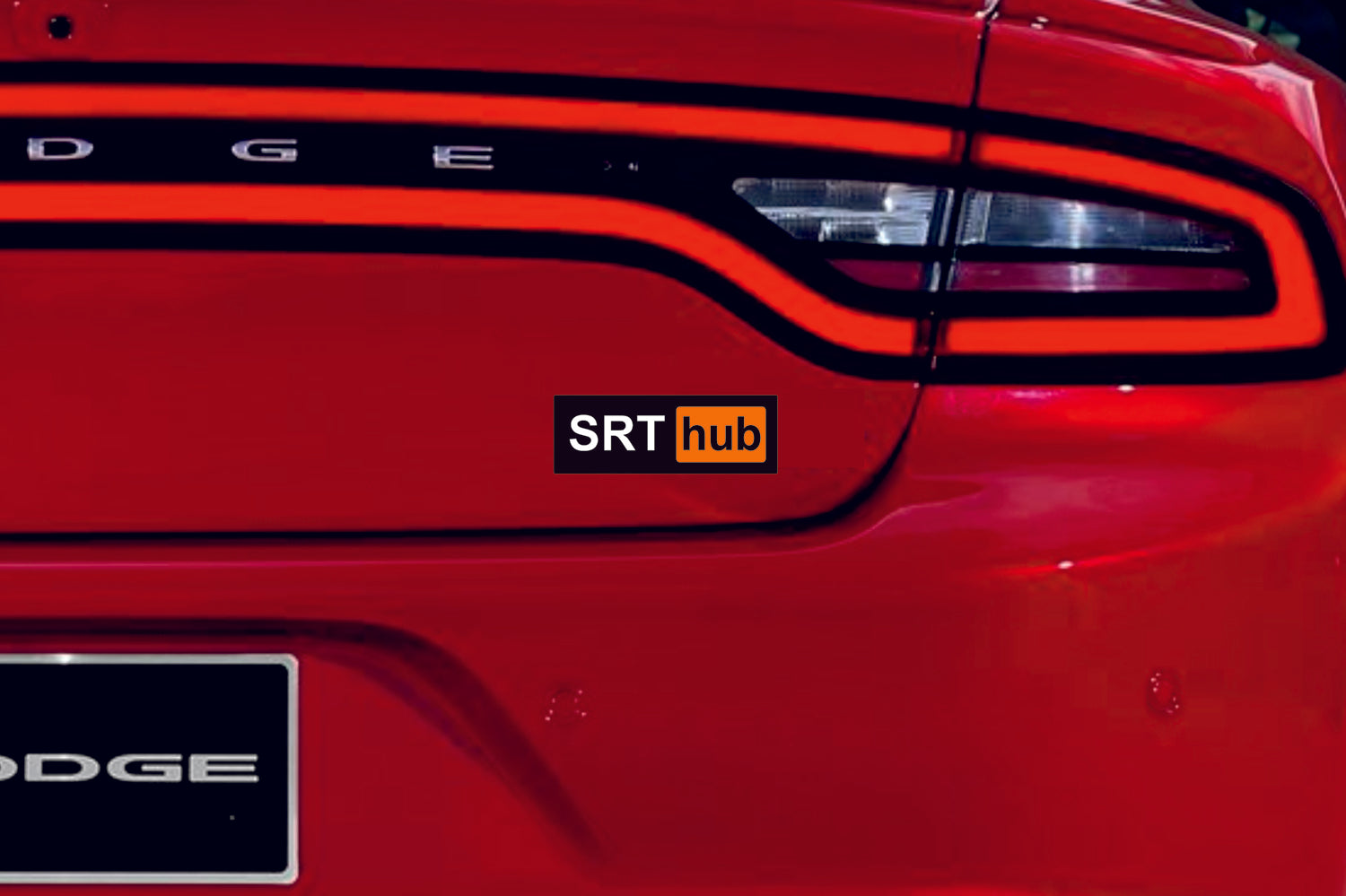 Jeep tailgate trunk rear emblem with SRT HUB logo