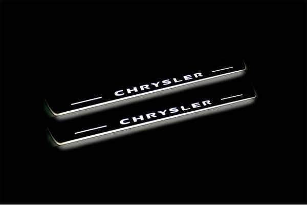 Chrysler 300C II soleiras das portas com logotipo Chrysler