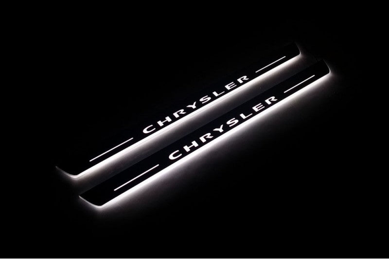 Chrysler 200 II 2015-2017 LED Door Sill With Logo Chrysler Chrysler Led Door Sills opdesign