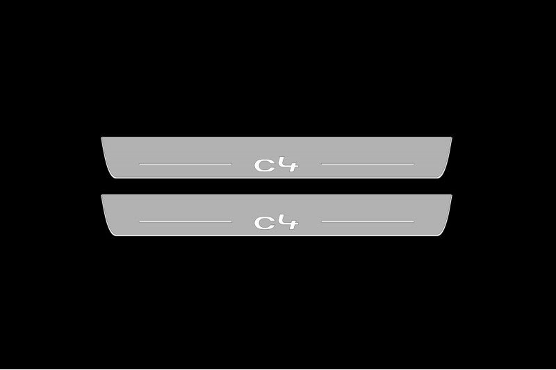 Citroen C4 II 2010-2020 Car Sill With Logo C4 Citroen Led Door Sills opdesign
