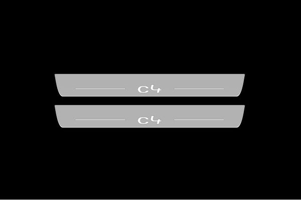 Citroen C4 II Car Sill With Logo C4 - decoinfabric
