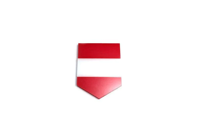 Radiator grille emblem with Austria logo Custom design emblems decoinfabric