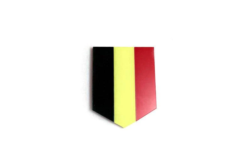 Radiator grille emblem with Belgium logo Custom design emblems decoinfabric