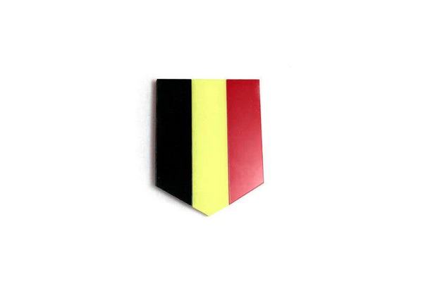 Radiator grille emblem with Belgium logo