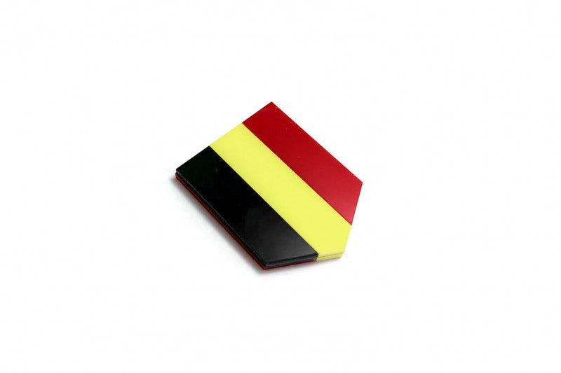 Car emblem badge with flag of Belgium - decoinfabric