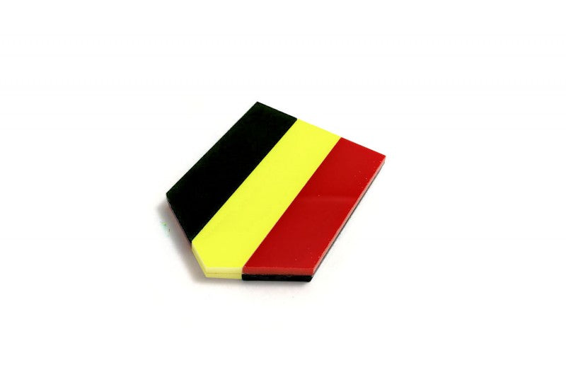 Car emblem badge with flag of Belgium - decoinfabric
