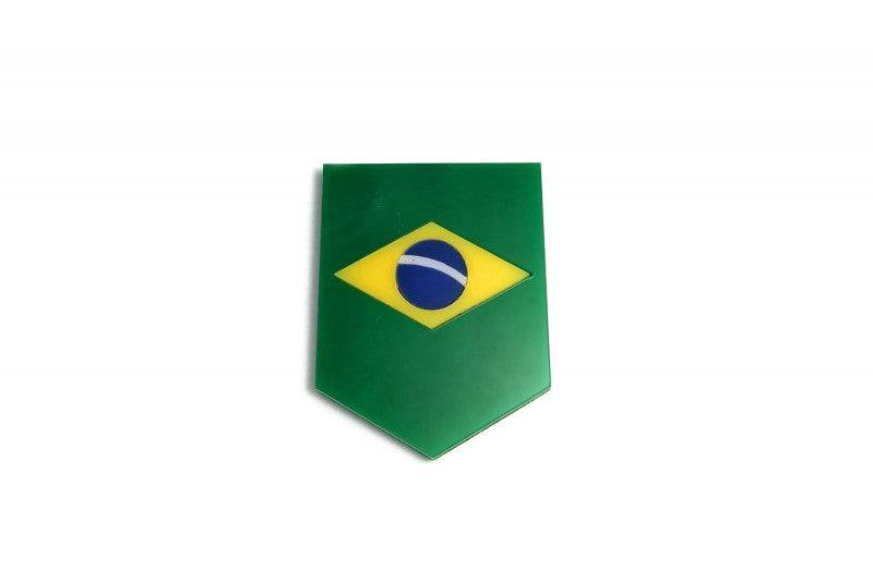 Brasil tailgate trunk rear emblem with Brasil logo Custom Rear Emblem decoinfabric