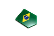 Car emblem badge with flag of Brasil Country Flag Emblems decoinfabric