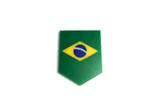 Car emblem badge with flag of Brasil Country Flag Emblems decoinfabric