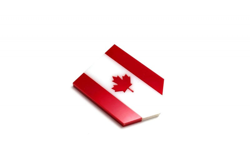Car emblem badge with flag of Canada - decoinfabric