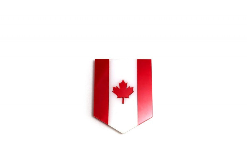 Car emblem badge with flag of Canada - decoinfabric