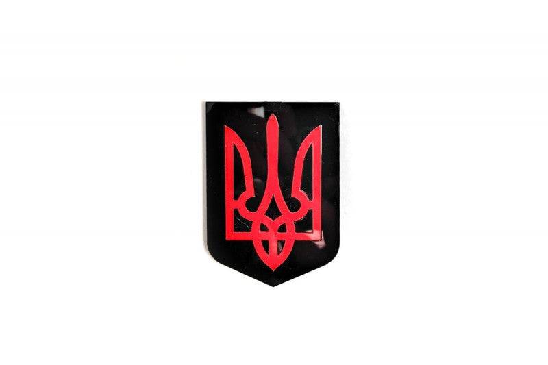 Car emblem badge with flag of Coat of arms of Ukraine - decoinfabric