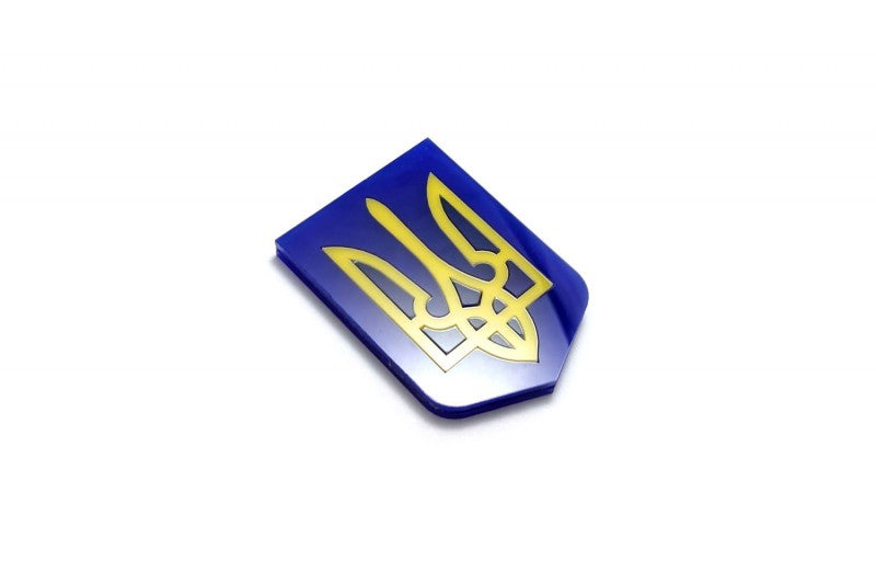 Car emblem badge with flag of Coat of arms of Ukraine Country Flag Emblems decoinfabric